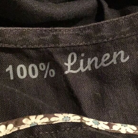 G1 Goods Summer Slate Gray 100% Linen Sleeveless Button Down Dress with Pockets - Picture 15 of 15